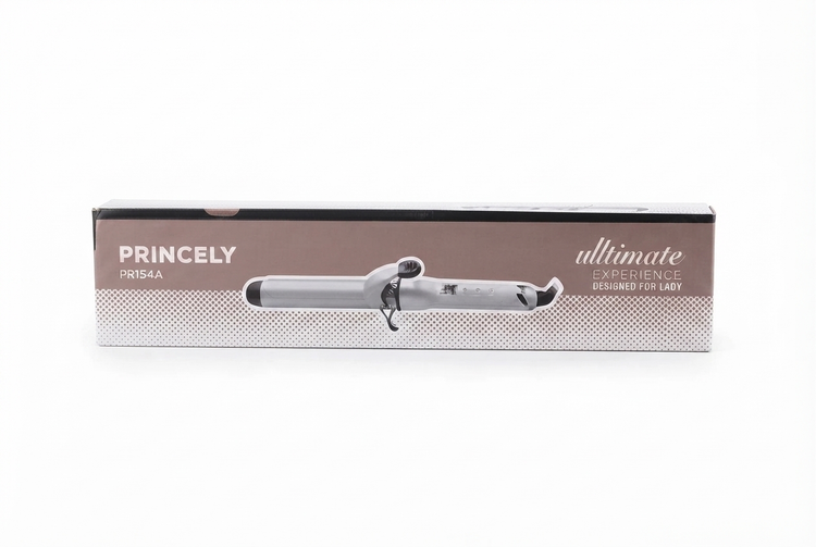 فر کننده مو پرینسلی مدل PR154AT (Princeley PR154AT Titanium Curling Iron)، با روکش تیتانیوم، ایجاد فرهای زیبا و ماندگار، مناسب انواع مو
