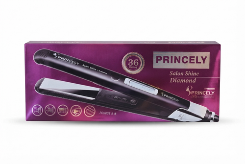 اتو مو پرینسلی مدل PR101AT B (Princeley PR101AT B Ceramic Hair Straightener)، صفحات سرامیکی، صاف کننده سریع، محافظت از مو، طراحی ارگونومیک