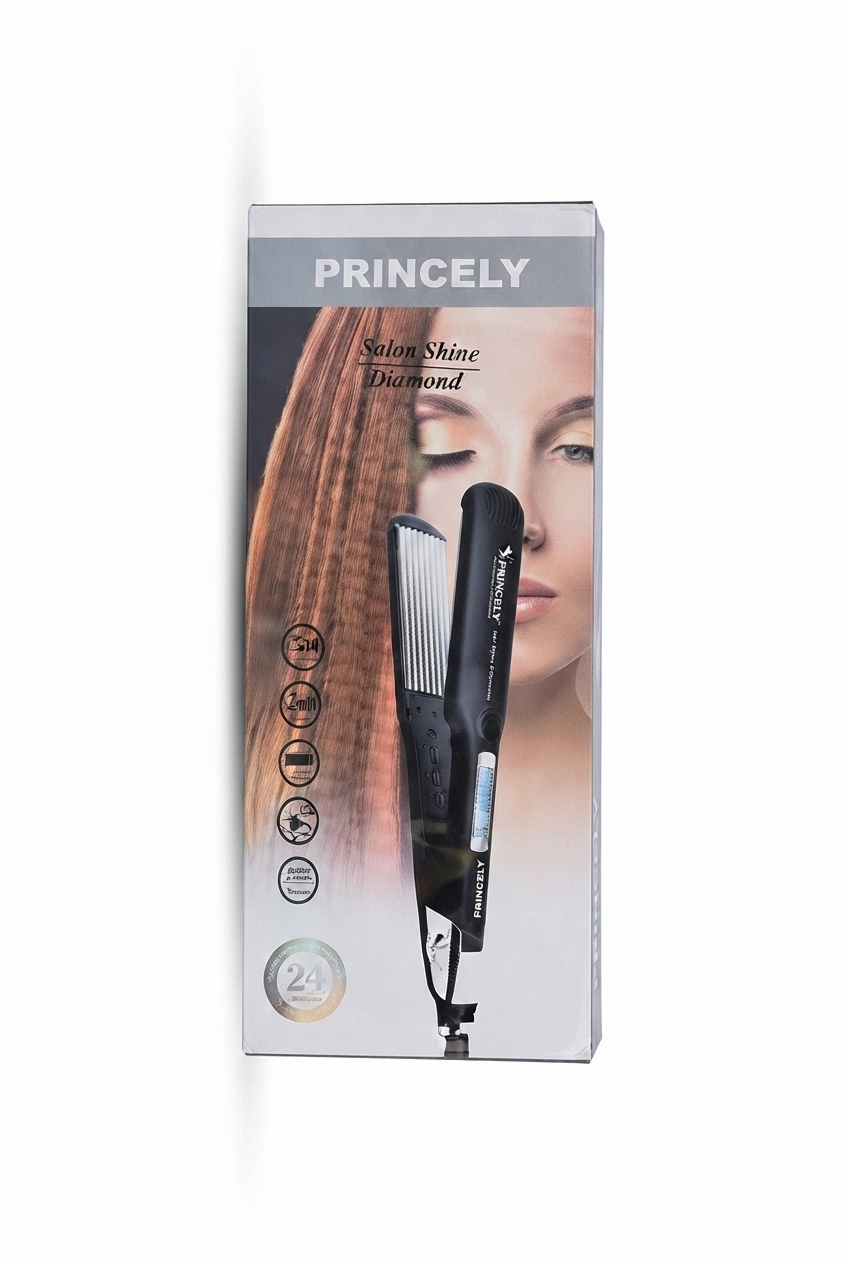 اتو مو حرفه‌ای پرینسلی مدل Salon Shine Diamond، خرید اتو مو Princely با کیفیت عالی، Professional Princely hair straightener Salon Shine Diamond