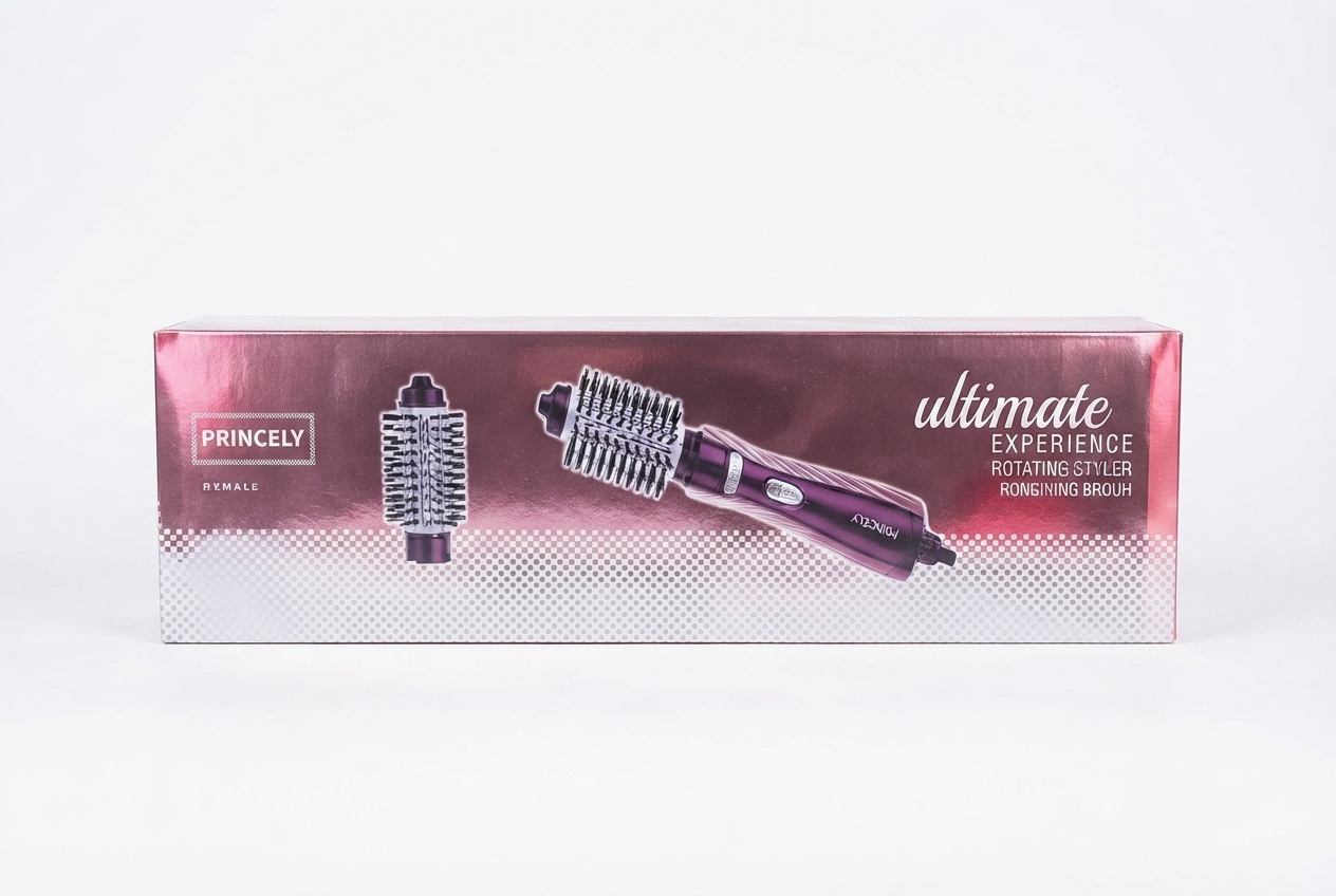 برس چرخشی پرینسلی مدل Ultimate Experience، خرید اتو مو و حالت‌دهنده حرفه‌ای مو، Princely rotating hair styler for professional styling