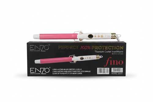 فر کننده مو انزو مدل Enzo Professional، دستگاه حالت دهنده تیتانیوم حرفهای با تکنولوژی Perfect Protection برای فر کردن بدون آسیب به مو، Titanium Curling Iron & Wand high-quality hair styling tool»