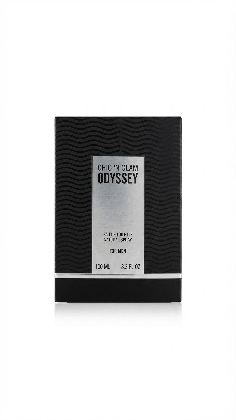 ادو تویلت مردانه اودیسی Chic n Glam Odyssey ۱۰۰ میل ۲. عطر مردانه خوشبو و جذاب Odyssey Chic n Glam ۳. خرید ادو تویلت ۱۰۰ میل اودیسی برای آقایان ۴. نمای استودیویی عطر مردانه Odyssey Eau de Toilette ۵. معرفی ادو تویلت Odyssey با رایحه خاص برای آقایان شی