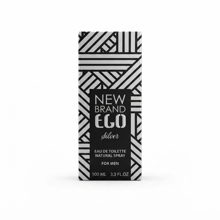 ادو پرفیوم مردانه اگو سیلور New Brand Ego Silver ۱۰۰ میل ۲. عطر مردانه شیک و مدرن Ego Silver از برند نیو برند ۳. خرید ادو پرفیوم ۱۰۰ میل مردانه New Brand Ego Silver