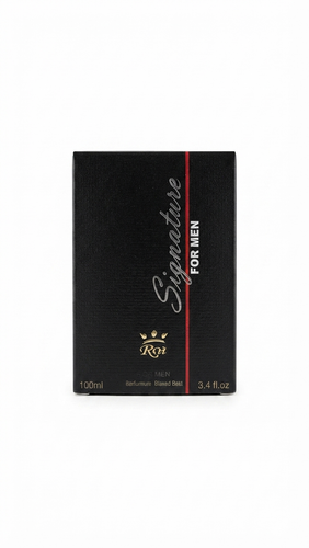 عطر مردانه سیگنیچر (Signature) با رایحهای جذاب و ماندگار، حجم ۱۰۰ میلیلیتر. گزینه ۲: تصویر بطری اورجینال ادکلن Signature For Men 100ml با طراحی شیک و مردانه. گزینه ۳: خرید ادکلن کلاسیک مردانه Signature 100ml، عطری با پخش بوی عالی برای مجالس.