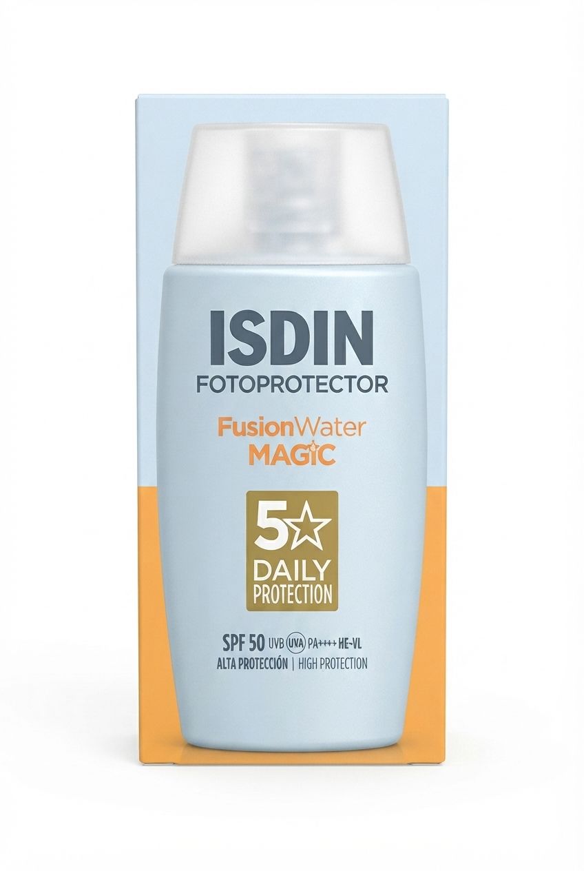 ضد آفتاب فیوژن واتر مجیک ایزدین اصل SPF 50 با بافت سبک و فاقد چربی ISDIN Fusion Water MAGIC