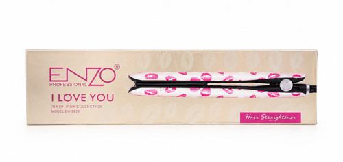 اتو موی انزو مدل I LOVE YOU با طرح لب فانتزی، صاف کننده حرفه ای مو ENZO Professional EN-3828 از کالکشن Ink on Pink.