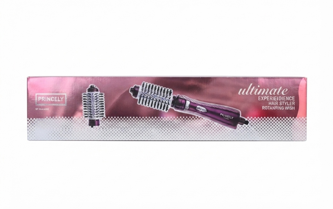برس چرخشی پرینسلی مدل Ultimate Experience، خرید اتو مو و حالتدهنده حرفهای مو، Princely rotating hair styler for professional styling