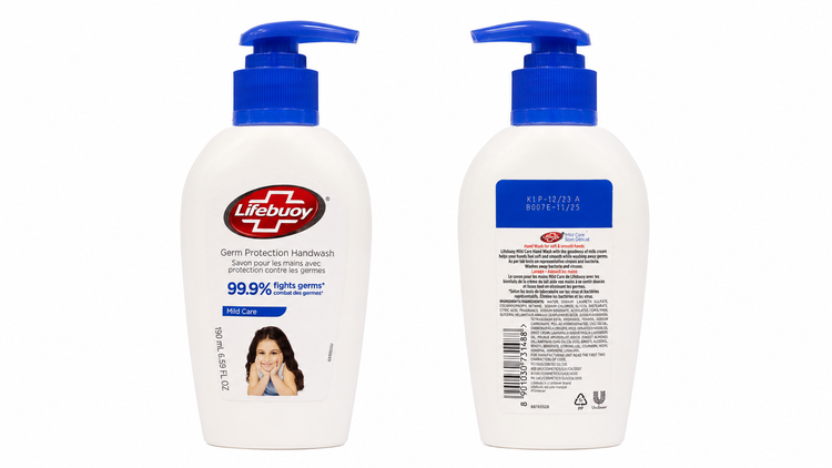 «مایع دستشویی لایفبوی مدل Mild Care Germ Protection حجم ۱۹۰ میلیلیتر، شوینده دست با فرمول ملایم و ادعای محافظت در برابر ۹۹.۹ درصد میکروبها، بطری پمپی»