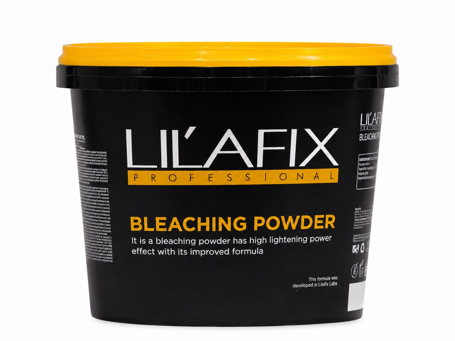 پودر دکلره حرفه‌ای LILAFIX Professional Bleaching Powder، مشکی زرد، روشن‌کننده مو، مناسب سالن زیبایی، bleaching powder
