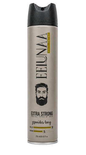 اسپری مو ایلونا EELUNAA Hair Spray Extra Strong، حالتدهنده اسپری حالتدهنده مو EELUNAA Extra Strong، فوققوی و مناسب انواع مو با حجم 250 میل. محصول ایرانی با فیکس بالا. فوققوی، حجم 250 میل، مناسب انواع مو، محصول ایرانی