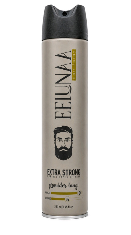 اسپری مو ایلونا EELUNAA Hair Spray Extra Strong، حالتدهنده اسپری حالتدهنده مو EELUNAA Extra Strong، فوققوی و مناسب انواع مو با حجم 250 میل. محصول ایرانی با فیکس بالا. فوققوی، حجم 250 میل، مناسب انواع مو، محصول ایرانی