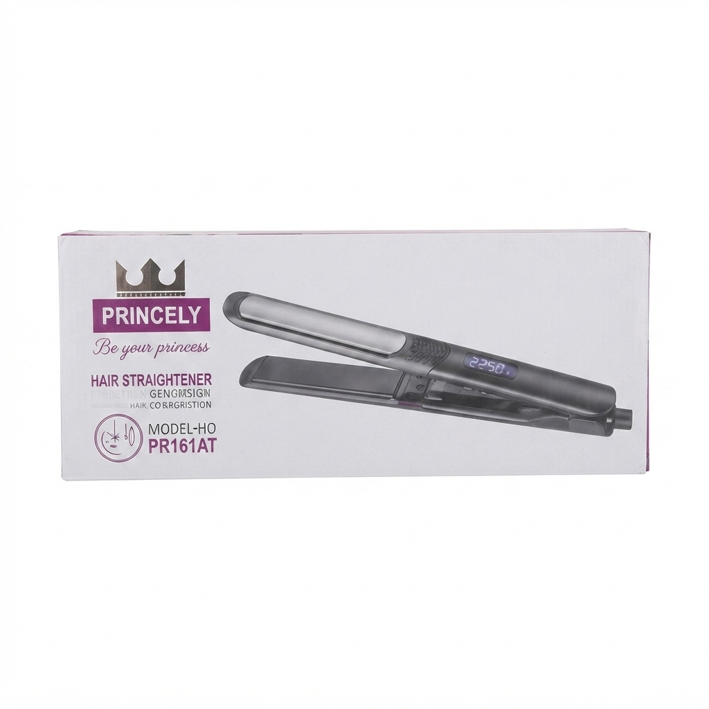 اتو مو پرینسلی مدل PR161AT، صاف کننده حرفهای مو با صفحات با کیفیت، Princely PR161AT Professional Hair Straightener, Smooth Styling Tool