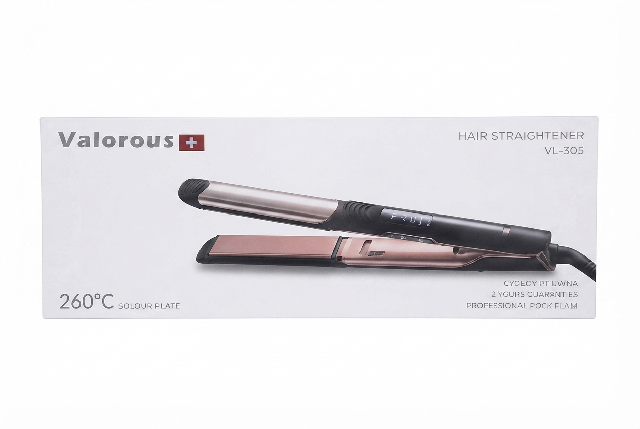 اتو مو والروس مدل VL-305، صاف کننده حرفهای مو با صفحات سرامیکی، Valrus VL-305 Professional Hair Straightener, Ceramic Plates for Smooth Hair