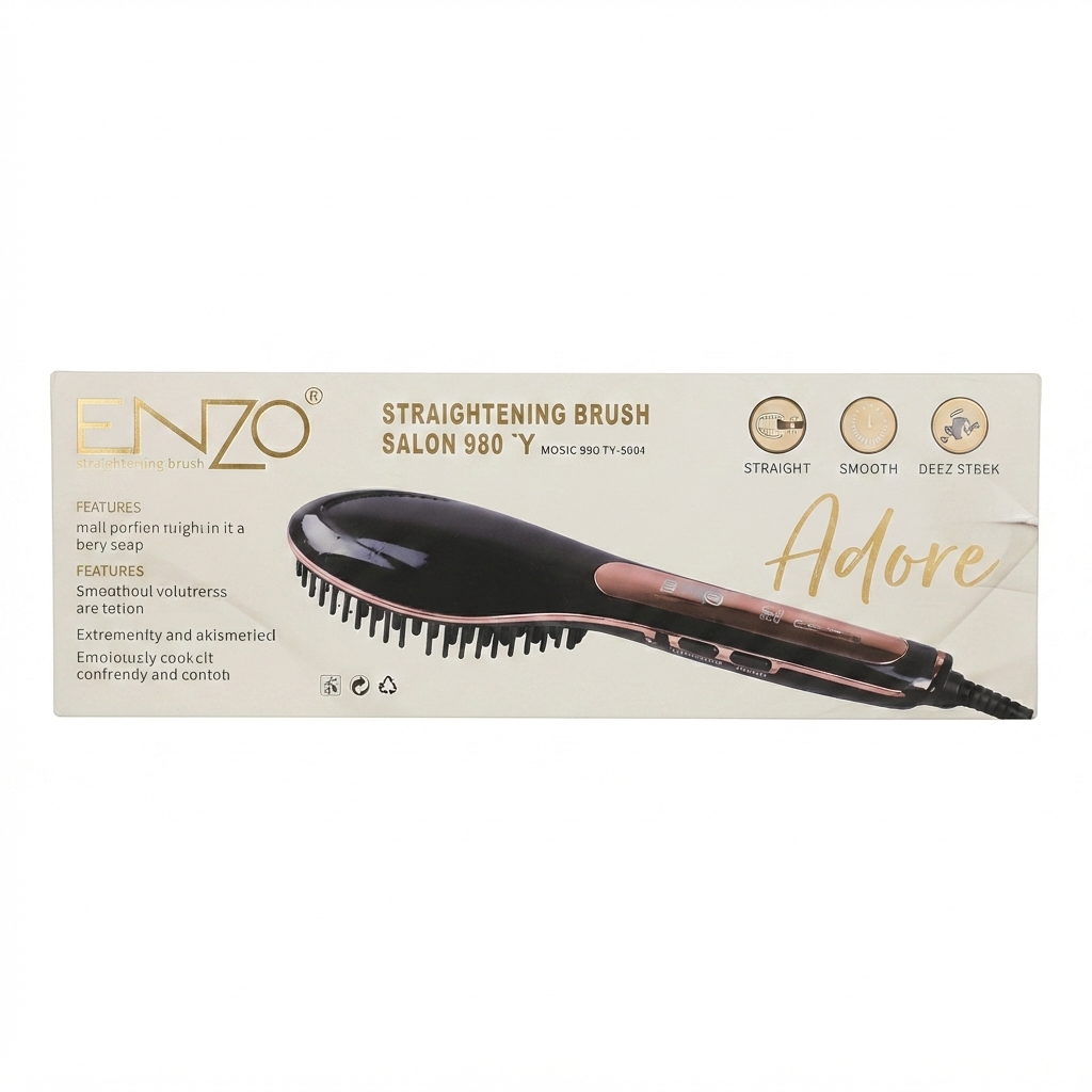 برس حرارتی انزو En-4108، استفاده آسان برای موهای صاف و زیبا، Enzo En-4108 Easy Hair Styling Brush