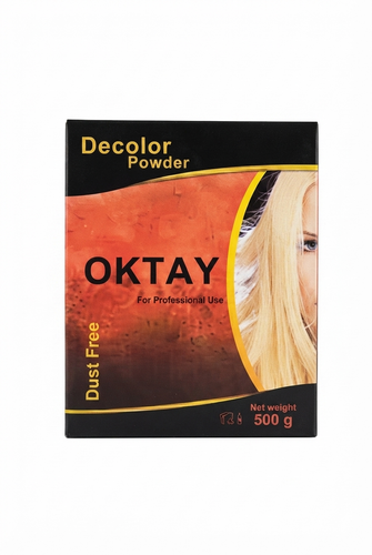 پودر دکلره داست فری سفید اوکتای بهصورت بستهای و پیمانهای، Oktay White Dust-Free Bleaching Powder برای روشنکردن حرفهای مو.