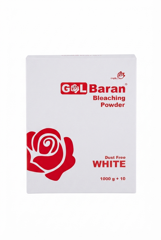 پودر دکلره داست فری سفید گلباران، بدون گرد و غبار، روشن کننده قوی مو، Gold Golbaran Dust-Free White Bleaching Powder for Professional Hair Lightening