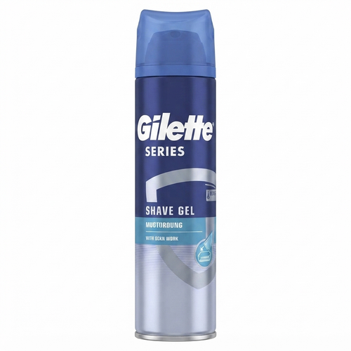 ژل اصلاح مرطوبکننده ژیلت سری (Gillette Series) آبی با کره نارگیل - ایجاد کف غنی برای اصلاحی روان و راحت، مرطوبکننده پوست، جلوگیری از خشکی و تحریک.”