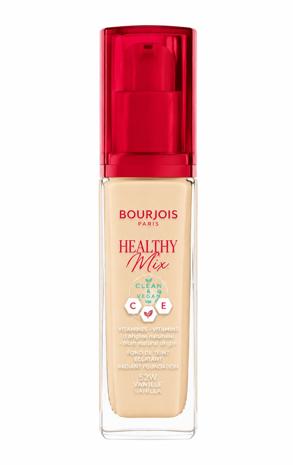 کرم پودر وگان بورژوآ Healthy Mix اصل، رنگ Rose Ivory 50C، مناسب پوشش و یکدست کردن پوست Bourjois Healthy Mix Vegan Foundation 50C Rose Ivory، کرم پودر وگان با پوشش طبیعی و جلوه یکدست کرم پودر Healthy Mix بورژوآ رنگ 50C Rose Ivory، مناسب آرایش روزانه و ایجاد