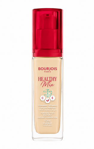 کرم پودر وگان بورژوآ Healthy Mix اصل، رنگ Rose Ivory 50C، مناسب پوشش و یکدست کردن پوست Bourjois Healthy Mix Vegan Foundation 50C Rose Ivory، کرم پودر وگان با پوشش طبیعی و جلوه یکدست کرم پودر Healthy Mix بورژوآ رنگ 50C Rose Ivory، مناسب آرایش روزانه و ایجاد