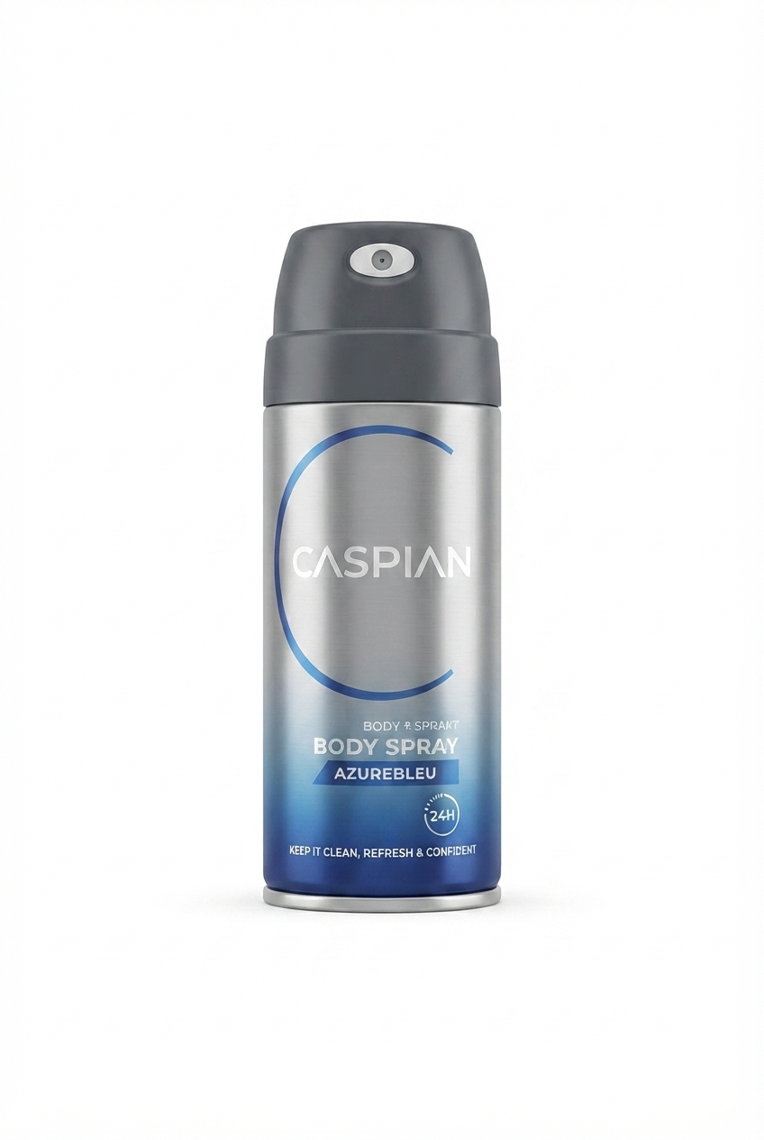 اسپری بدن مردانه کاسپین با ماندگاری ۲۴ ساعته و رایحه خوشبو - Men’s Body Spray Caspian 24h lasting scent» «اسپری خوشبوکننده بدن مردانه Caspian مدل متنوع با ماندگاری طولانی ۲۴ ساعته - Men’s Deodorant Body Spray»