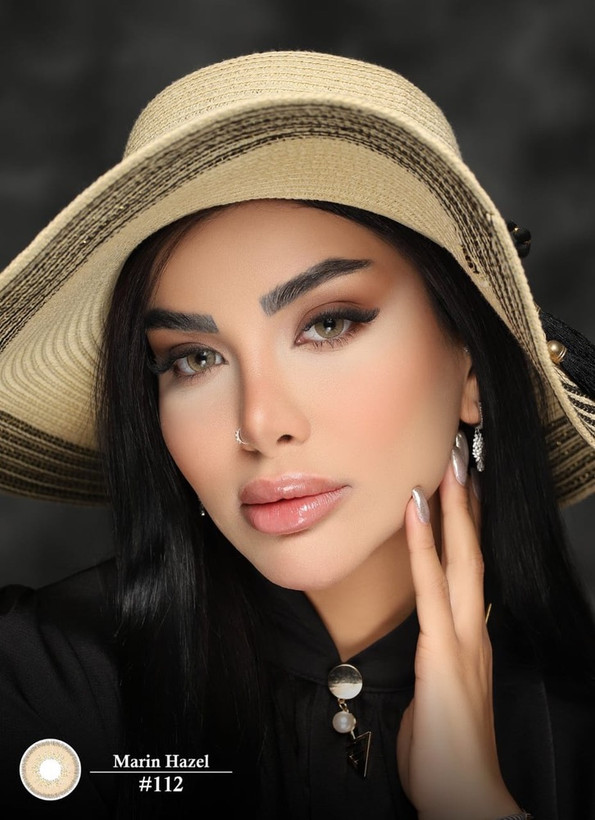 لنز رنگی فصلی آرین کد 112 رنگ مارین هیزل عسلی خاکی، Arian Seasonal Contact Lenses Marin Hazel #112