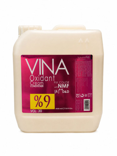 گالن اکسیدان وینا ۹ درصد ولوم ۳۰ حجم ۴ لیتر VINA Oxidant Cream Conditioner 9% VOL 30 with NMF