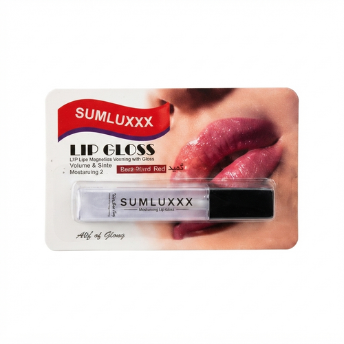برق لب SUMLUXXX مدل Lip Gloss در دو رنگبندی متفاوت (Berry Red و Sunshine Gold)