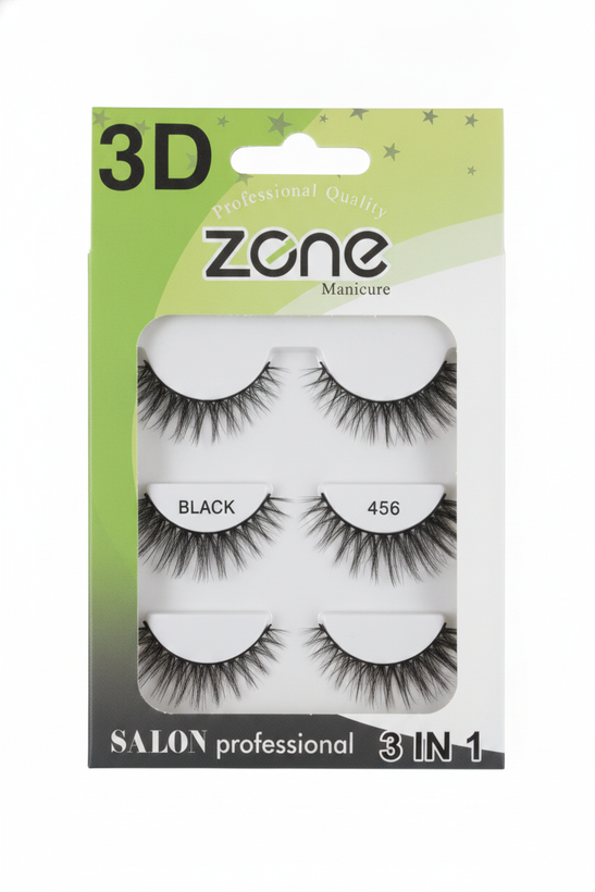 مژه مصنوعی ۳ بعدی مدل ۴۵۶ از برند Z.ONE Manicure - Z.ONE Manicure 3D False Eyelashes Model 456