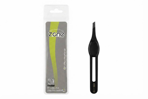 موچین سرکج مشکی مات زد وان مدل Z-102 ارگونومیک خرید موچین استیل سالنی Z.one Z-102 با پد بیضی ضدلغزش موچین ابرو حرفه ای زد وان مشکی سبک مدل Z102 اصل