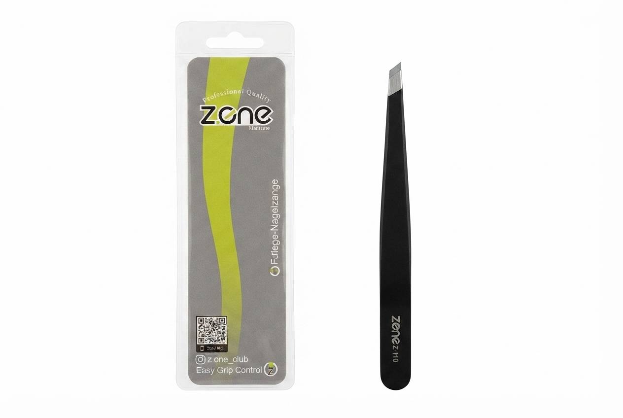 موچین سرکج استیل مشکی مات زد وان مدل Z-110 اصل خرید موچین ابرو سالنی Z.one Z-110 با نوک تیز لیزری موچین حرفه ای ضد زنگ زد وان مشکی کلاسیک مدل Z110