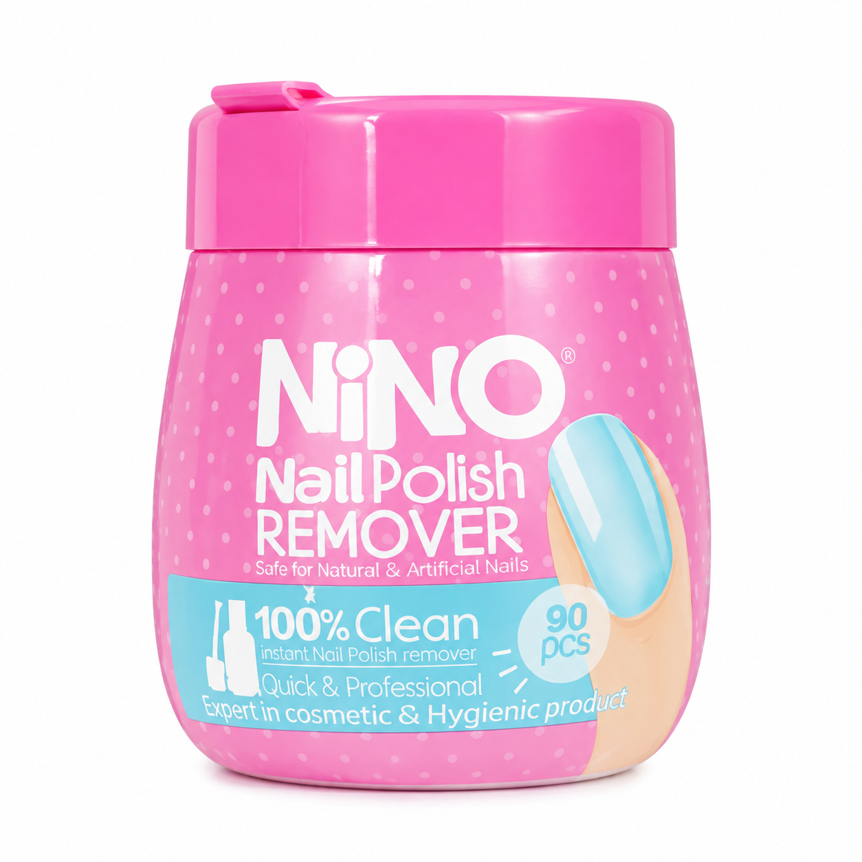 خرید پد لاکپاککن نینو 90 عددی مدل 100% Clean مناسب ناخن طبیعی و کاشت