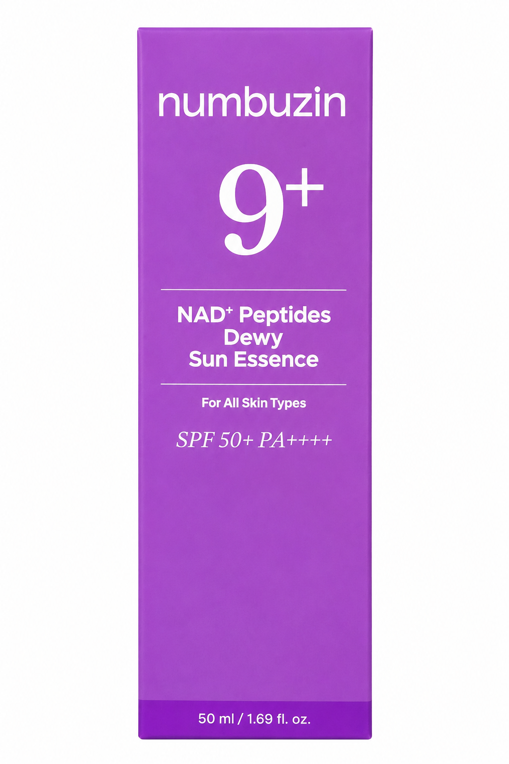 ضد آفتاب اسنس کره‌ای نومبوزین سری ۹+ با NAD+ و پپتید، حالت شبنمی و آبرسان، SPF50+ PA++++ مناسب انواع پوست
