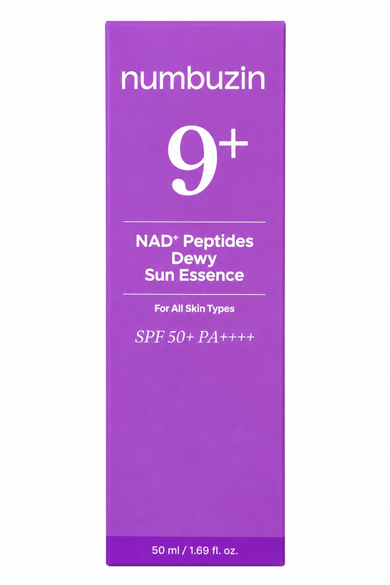ضد آفتاب اسنس کرهای نومبوزین سری ۹+ با NAD+ و پپتید، حالت شبنمی و آبرسان، SPF50+ PA++++ مناسب انواع پوست
