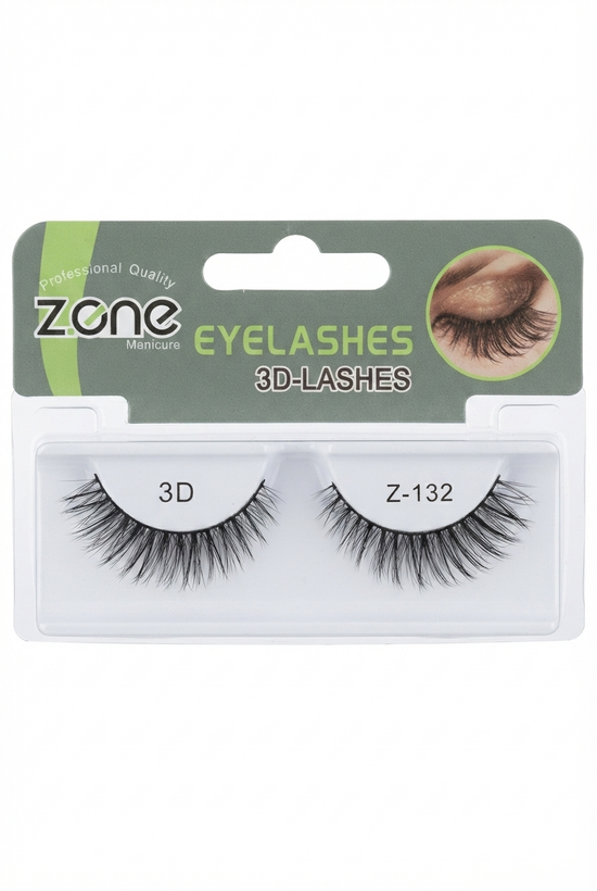 مژه مصنوعی سه بعدی Zone مدل Z-132 طبیعی و دخترانه مناسب استفاده روزانه و نچرال