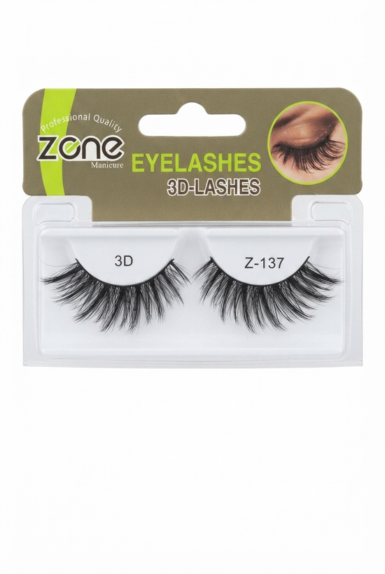 مژه مصنوعی سهبعدی Zone مدل Z-137 چندلایه و حجیم مناسب گریم عروس و میکاپ اسموکی