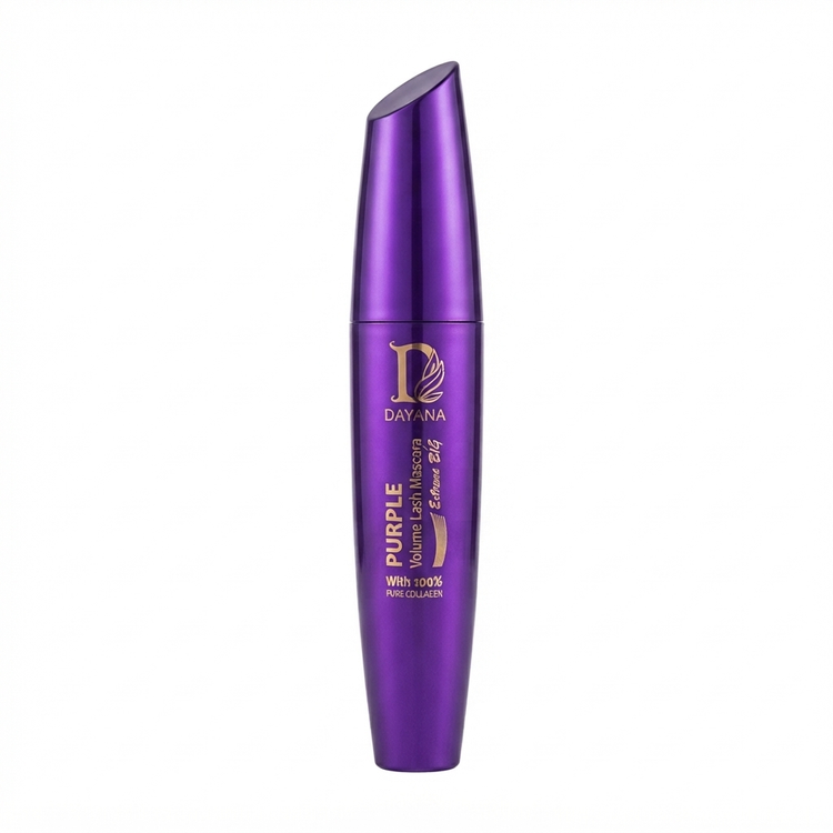 ریمل بنفش دایانا Dayana Purple Volume Lash Mascara حجم دهنده و بلند کننده مژه جعبه بنفش اورجینال