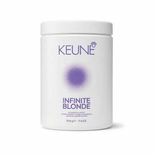 خرید پودر دکلره حرفهای کئون (Keune) مدل Infinite Blonde با قدرت روشنکنندگی بالا و محافظت از مو. ایدهآل برای سالنهای زیبایی و موهای بلوند.،پودر دکلره کئون Keune Infinite Blonde Professional Lightener، پودر روشن کننده حرفهای هلندی ۵۰۰ گرمی برای دستیابی