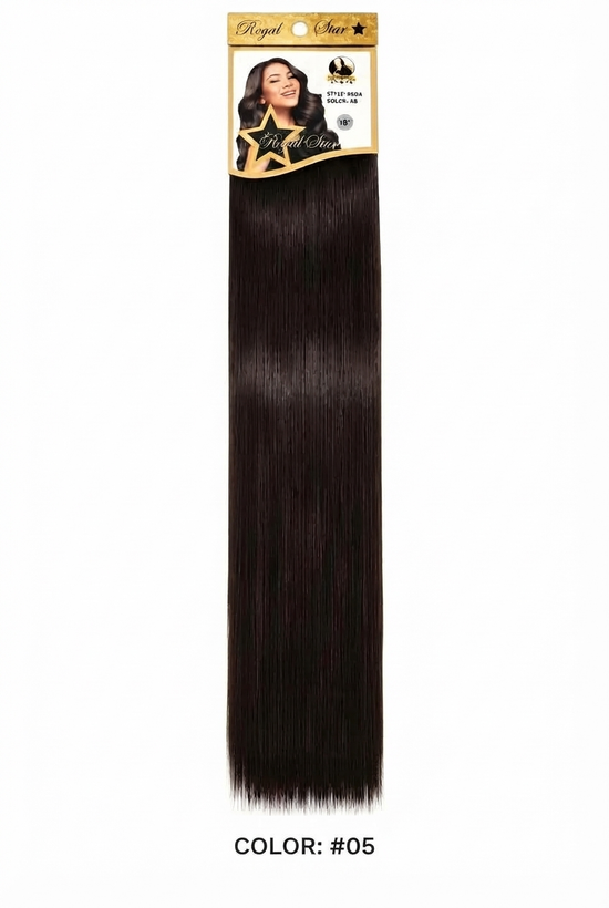 اکستنشن مو Royal Star قهوهای اسپرسو تیره مدل05