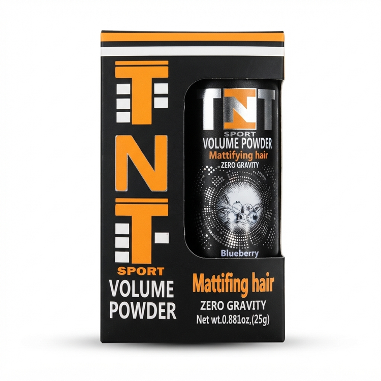 پودر حالت دهنده و حجم دهنده مو تی ان تی TNT مدل نارنجى