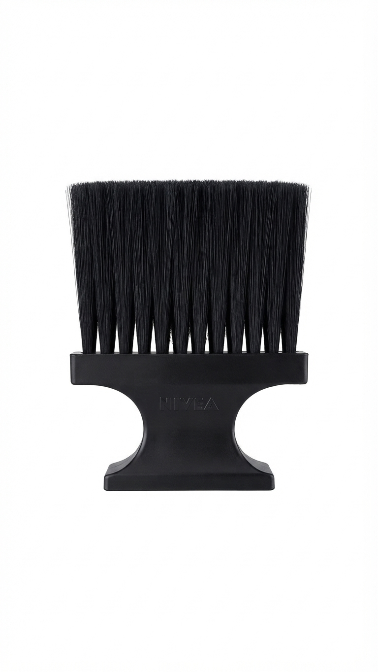 برس گردنپاککن آرایشگاهی نیوآ، فرچه تمیزکننده مو مشکی رنگ، برس اصلاح موی سر و صورت حرفهای، تجهیزات سالنی و آرایشگاهی»