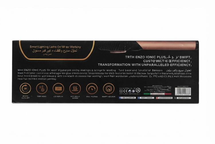برس حرارتی حرفهای Enzo Professional مدل EN-4002 با قابلیت گرمایش سریع ۱۰ ثانیهای و حفظ سلامت مو”